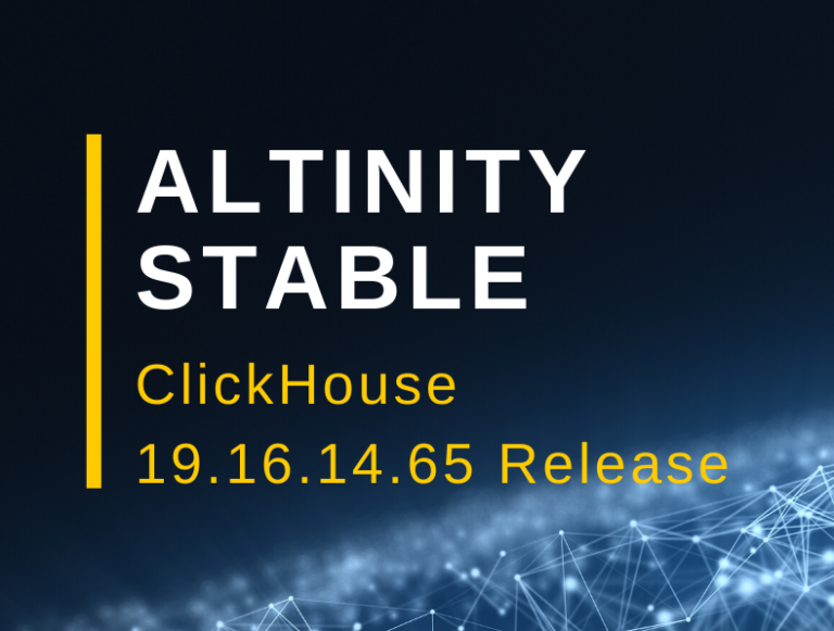 Altinity Stable Release update 19.16.14.65