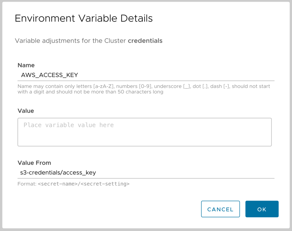 Using Secrets and Environment Variables in Altinity.Cloud Altinity Run open